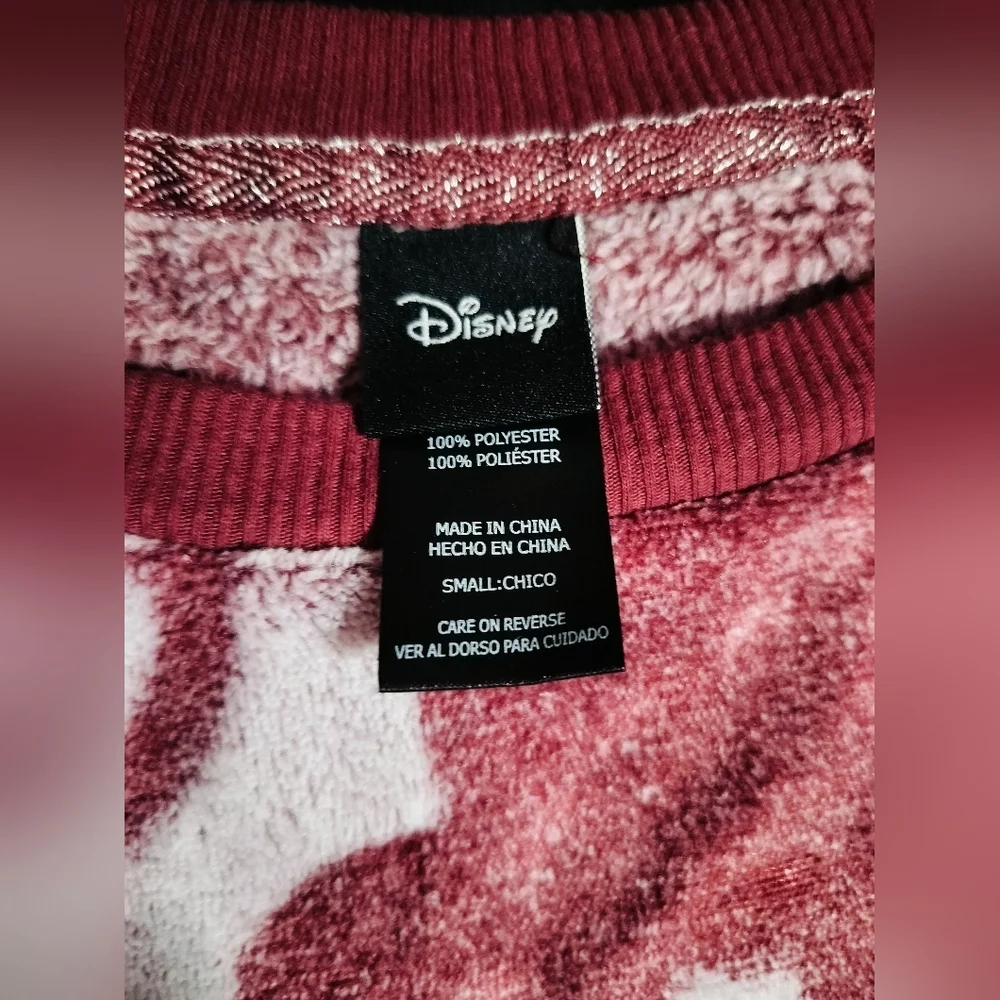 Disney Cozy Plush Mickey-Style Pullover in Berry Pink - Small - Picture 4 of 6